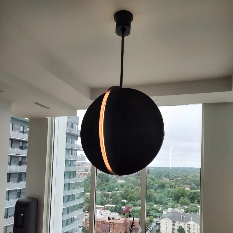 Chandelier-Round-Deco Modern Chandelier in high rise